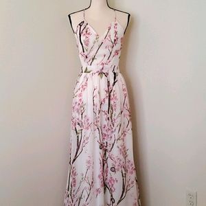 Floral Backless Maxi Dress